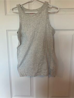 Joe Fresh Kids Heather Grey Ribbed Tank Top Size L (10-12)